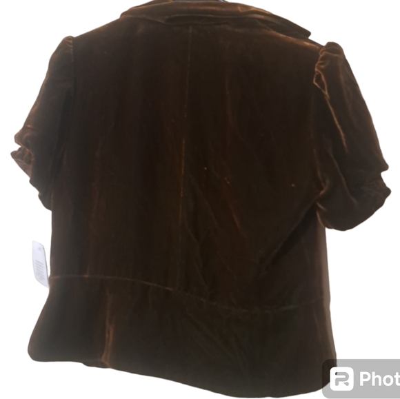 Twelve Street Puff Sleeve Velour Blazer - Picture 2 of 10